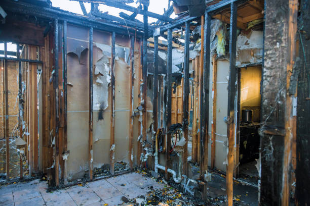 Professional Fire Damage Restoration technician working in Junction, TX